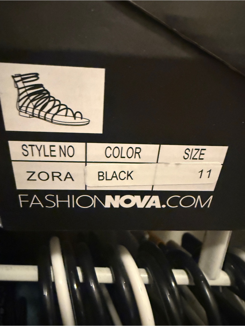 Fashion Nova Zora Black Gladiator Sandals